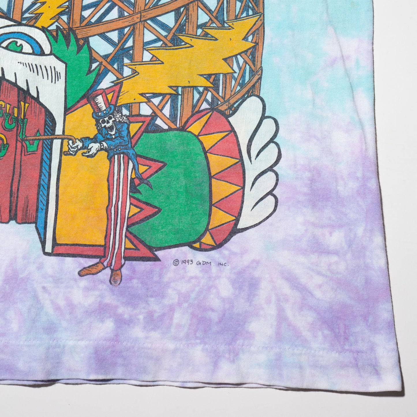 vintage 1993's Grateful Dead Skeletons Amusement Park t-shirt