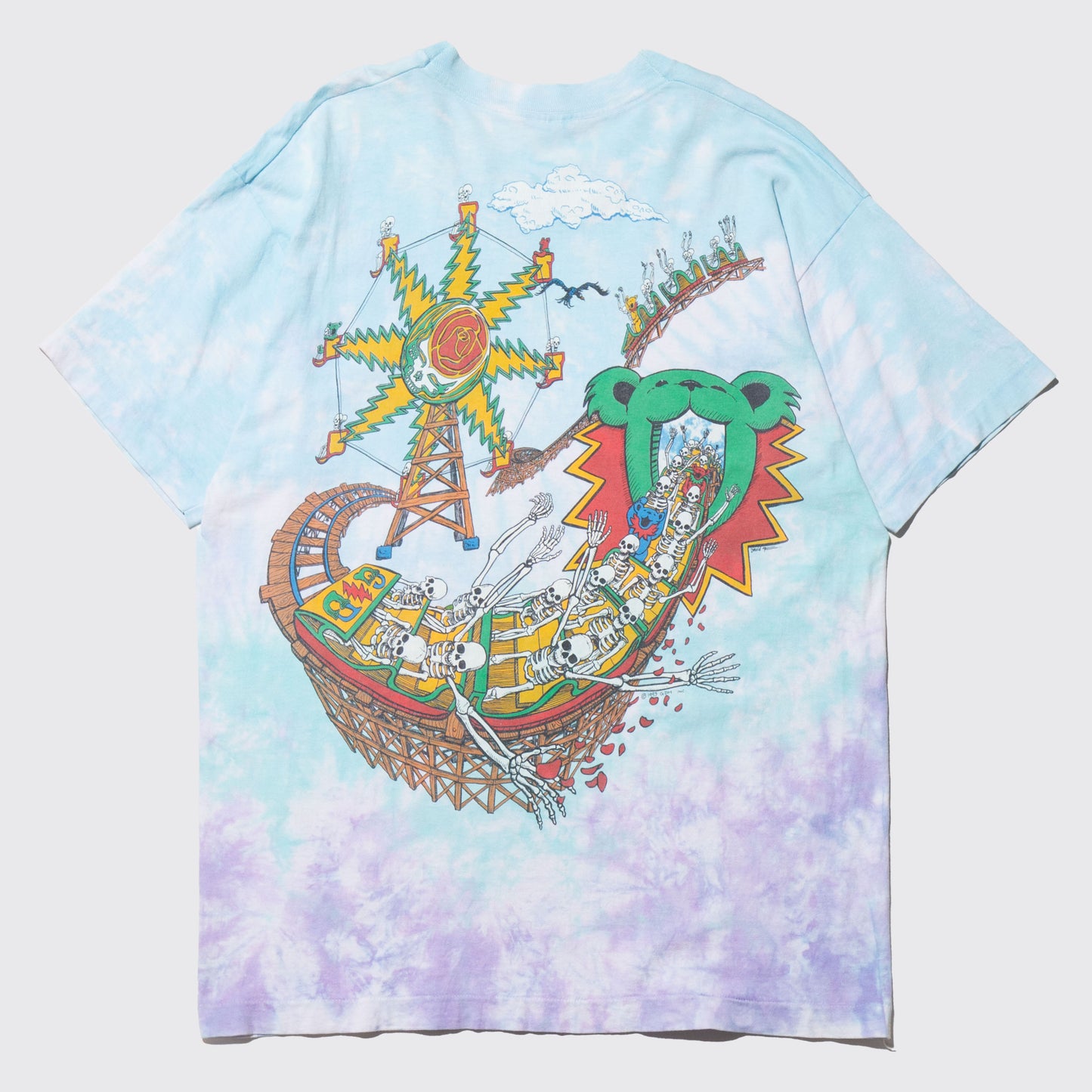 vintage 1993's Grateful Dead Skeletons Amusement Park t-shirt