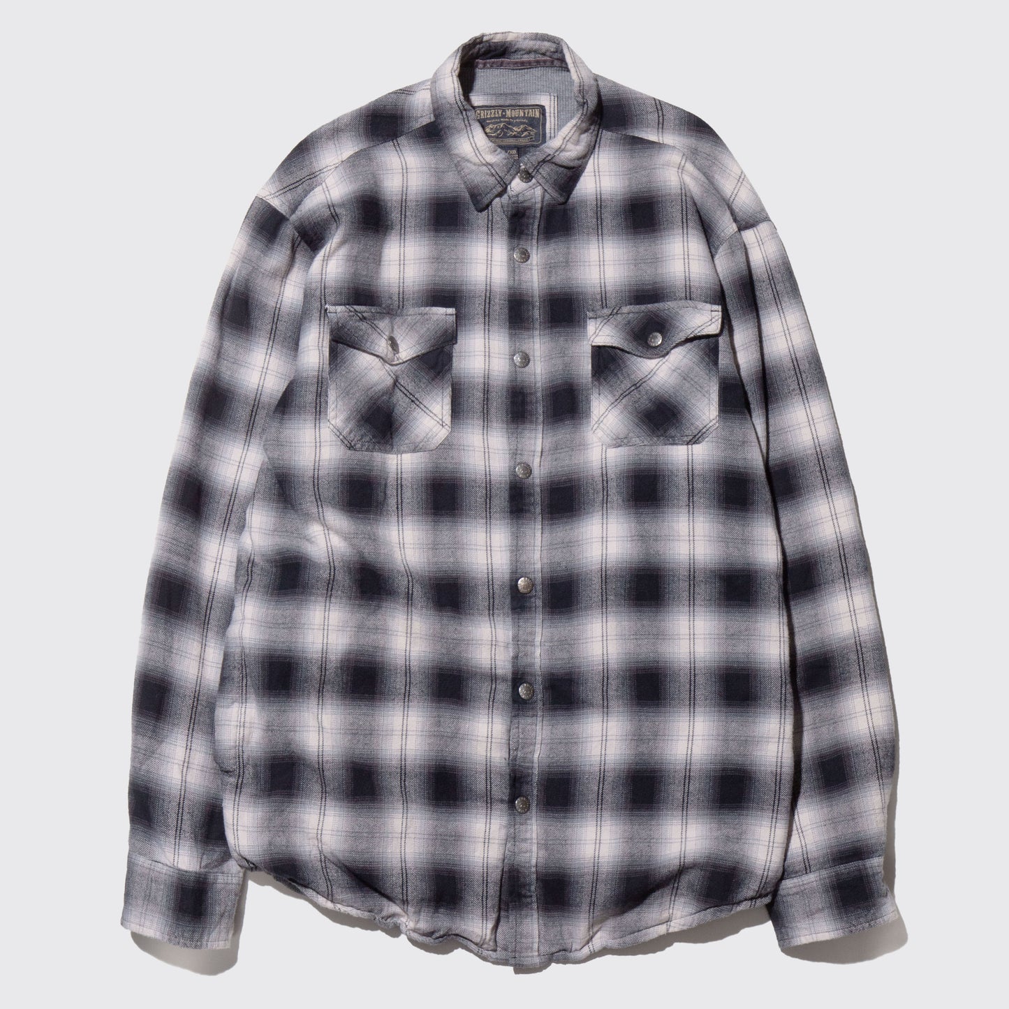 vintage ombre check loose shirt