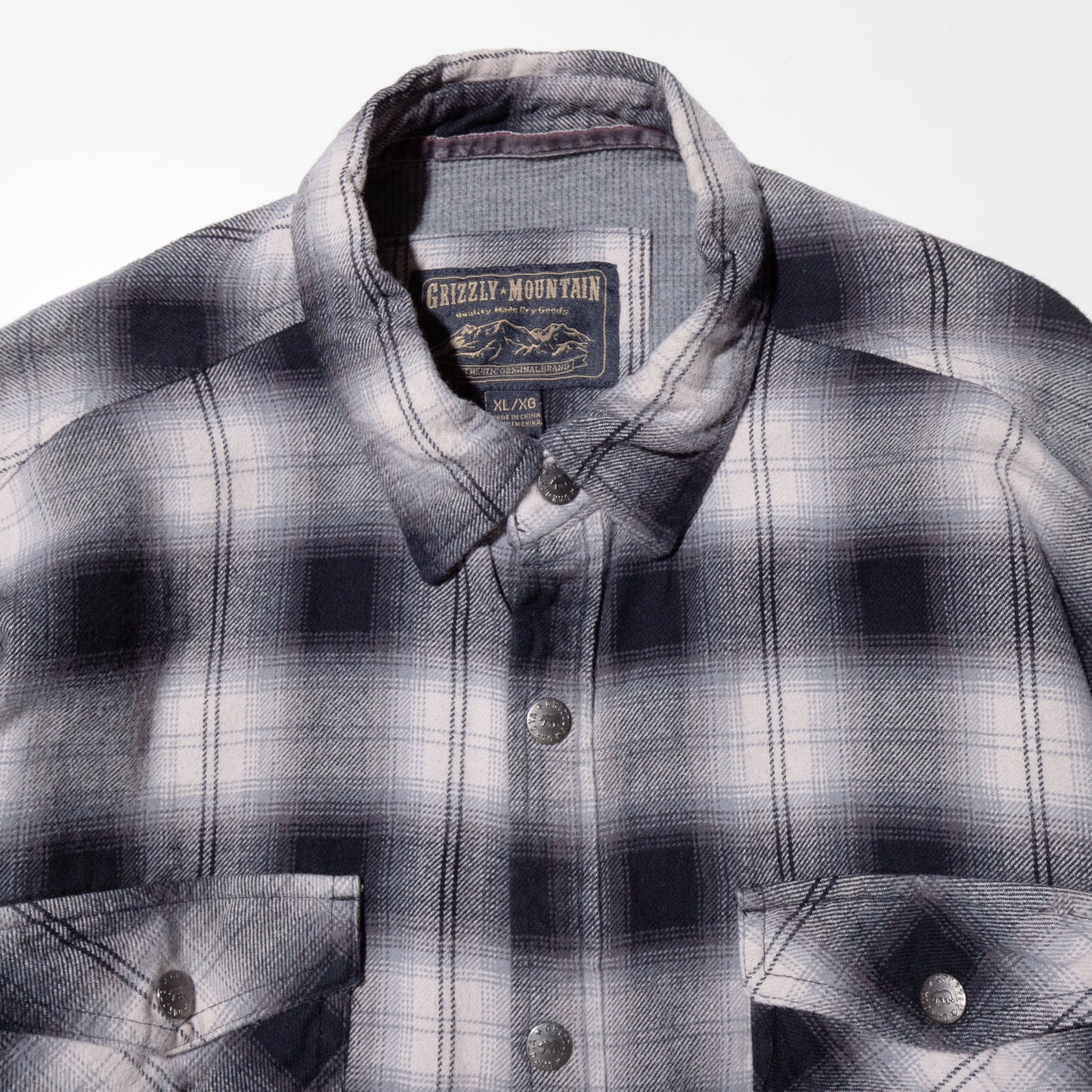 vintage ombre check loose shirt