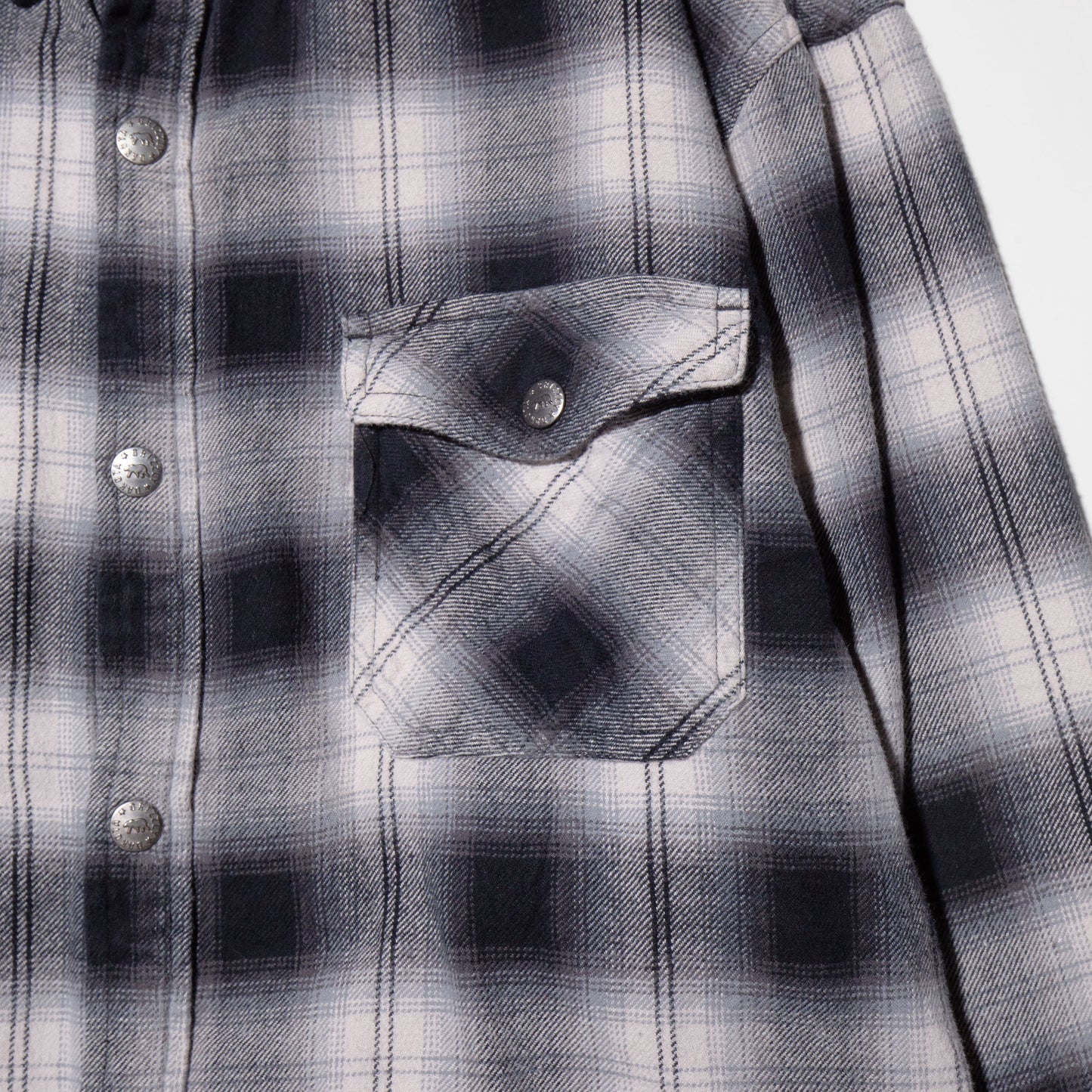 vintage ombre check loose shirt