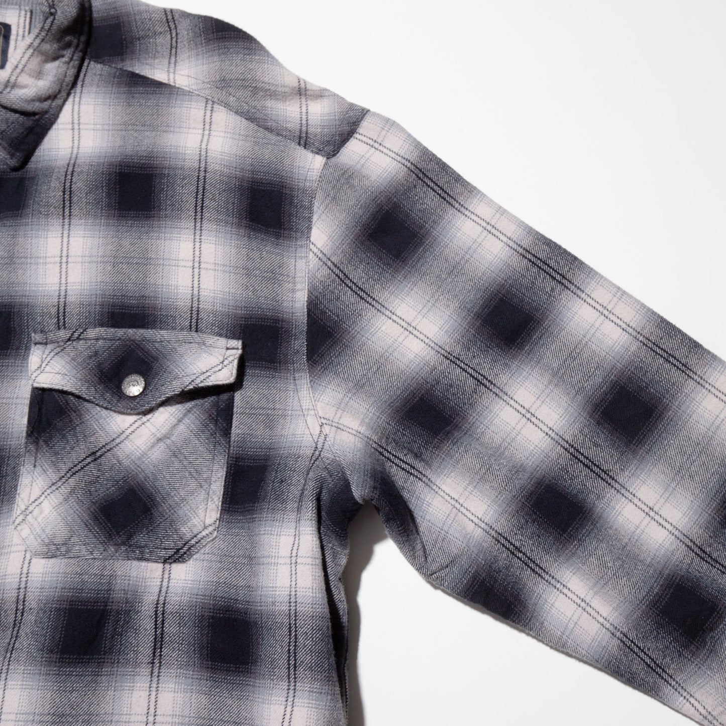 vintage ombre check loose shirt