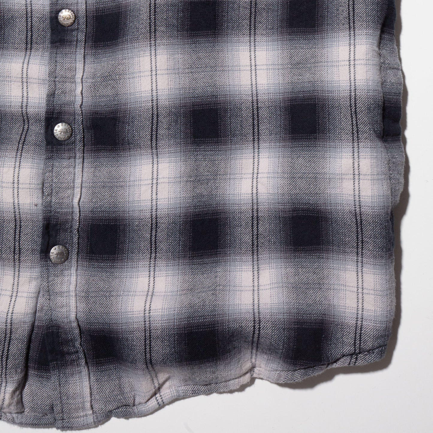 vintage ombre check loose shirt