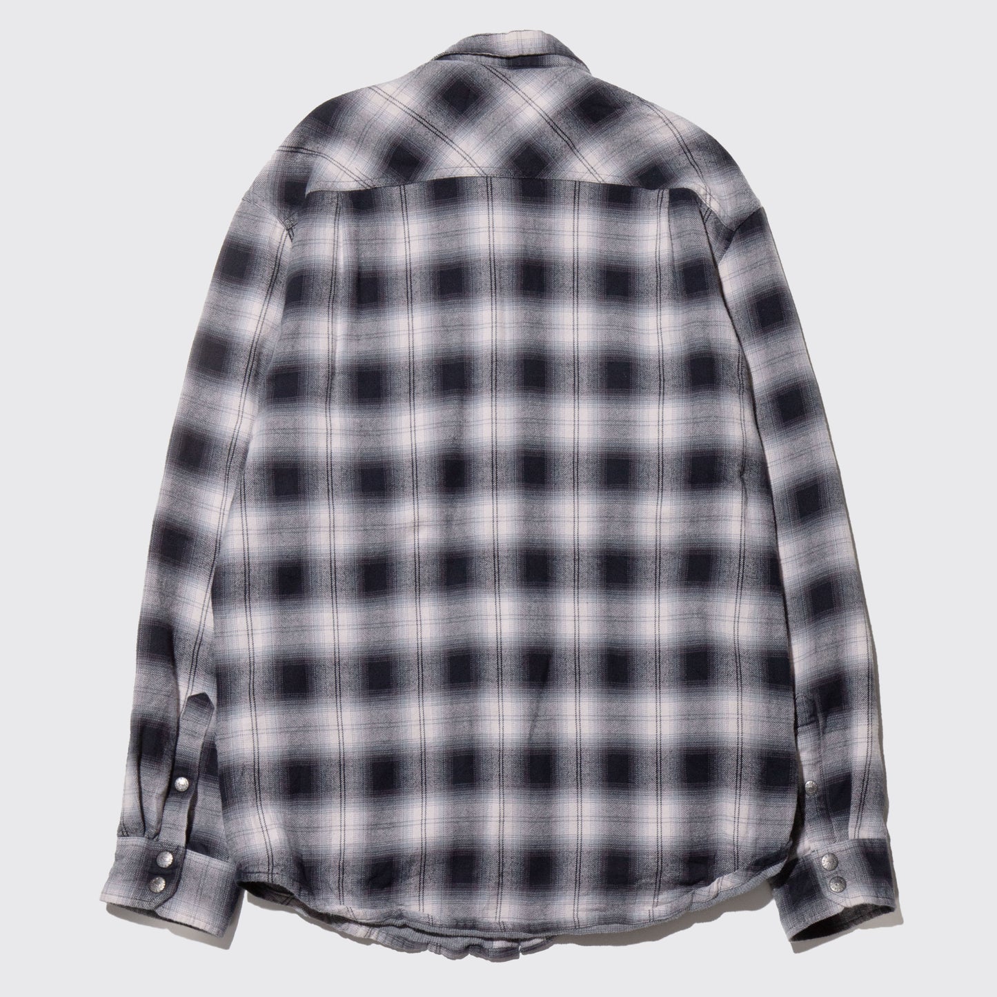 vintage ombre check loose shirt