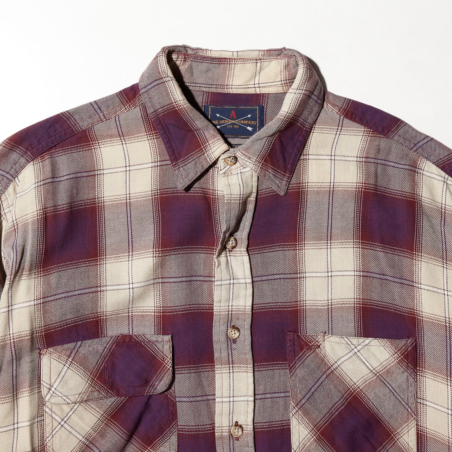 vintage the arrow ombre check shirt