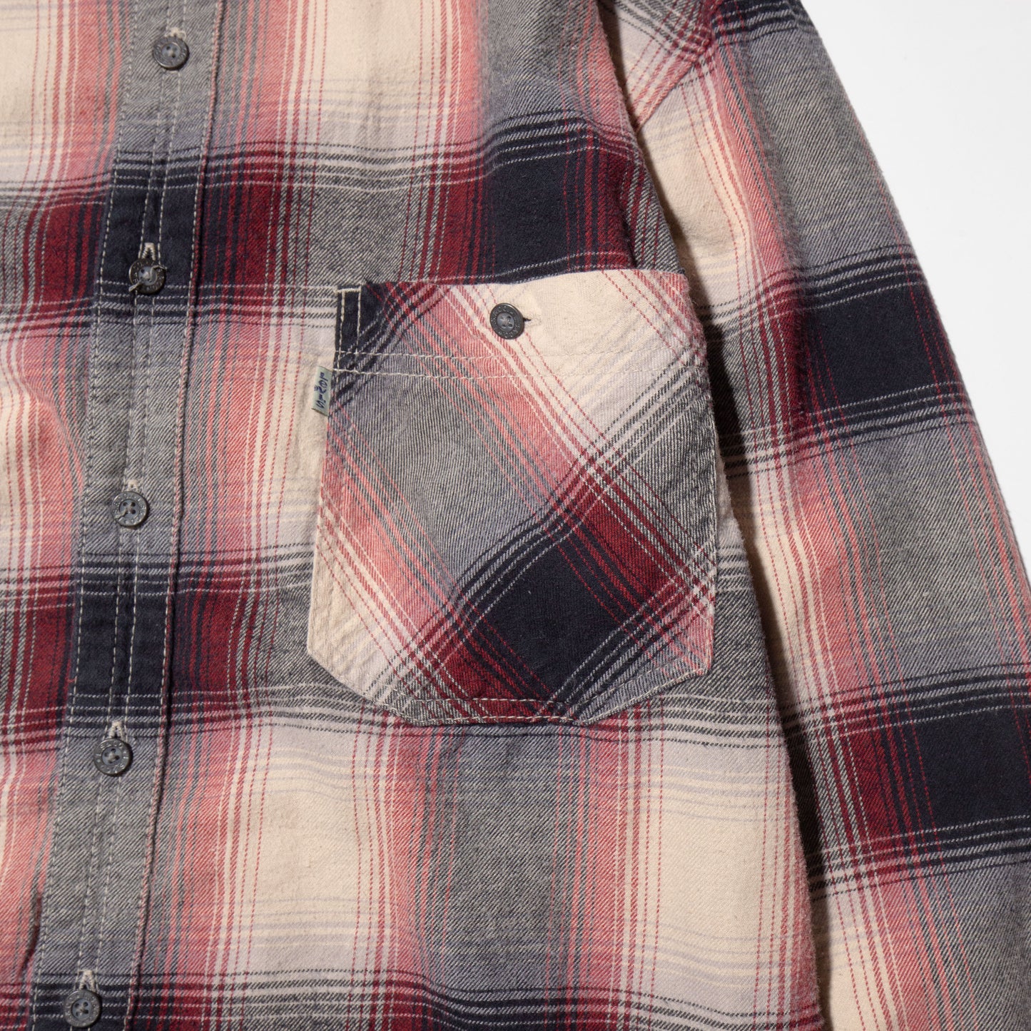 vintage levi's ombre check loose shirt