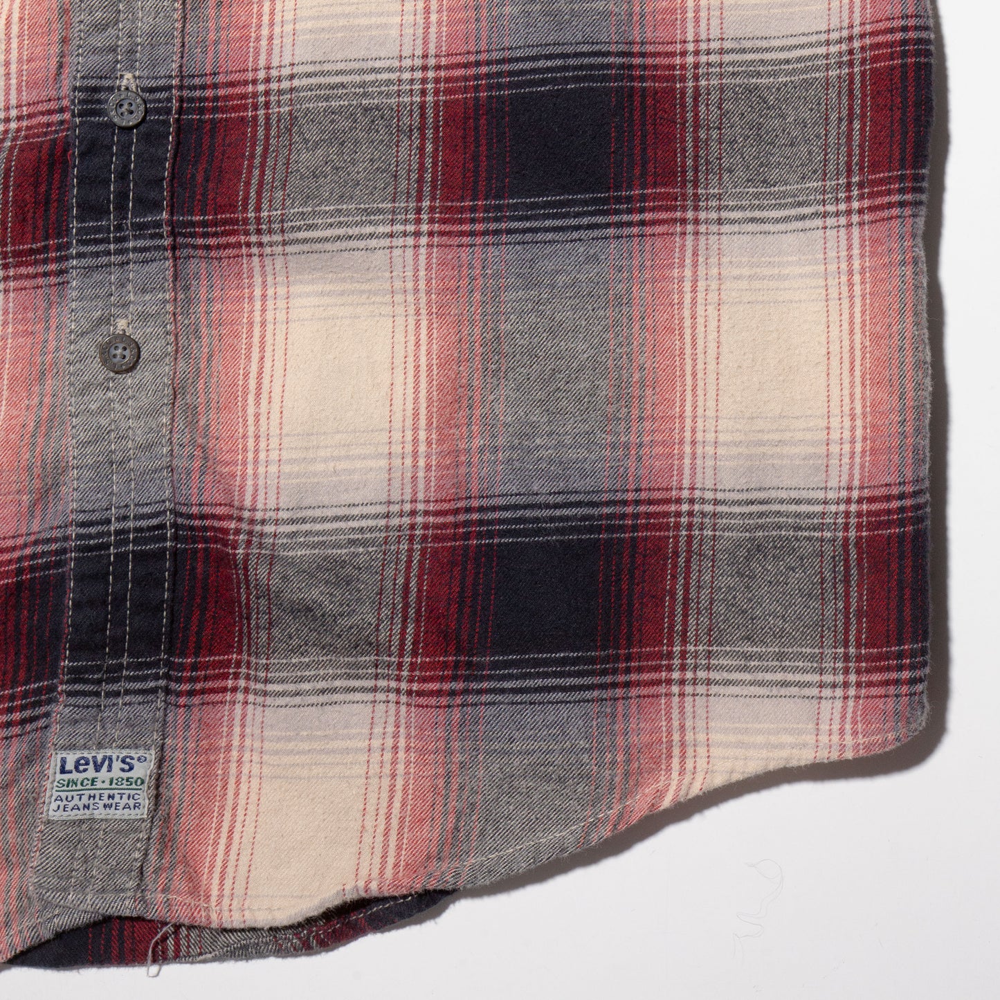 vintage levi's ombre check loose shirt