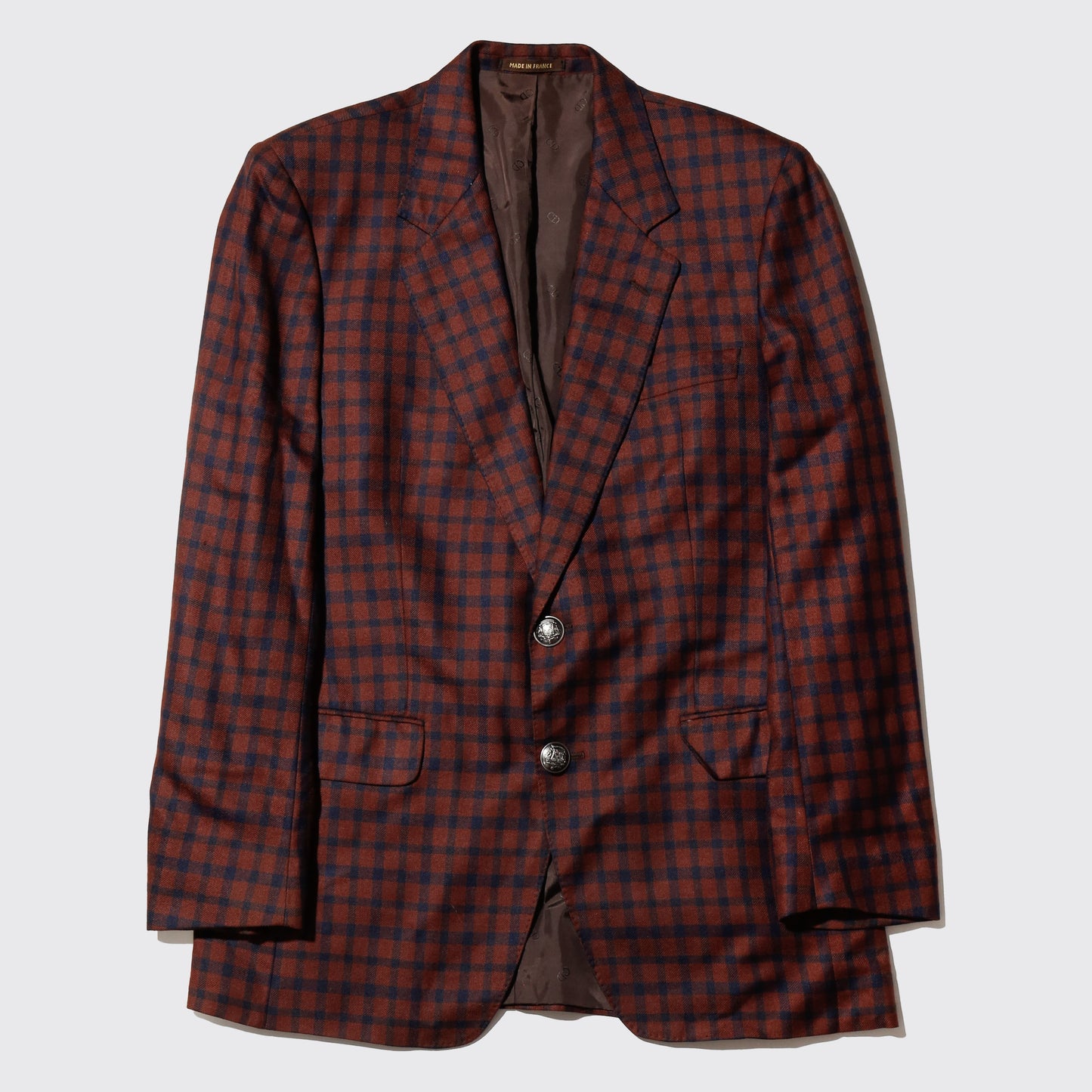 vintage 80's Dior check single tailored jacket
