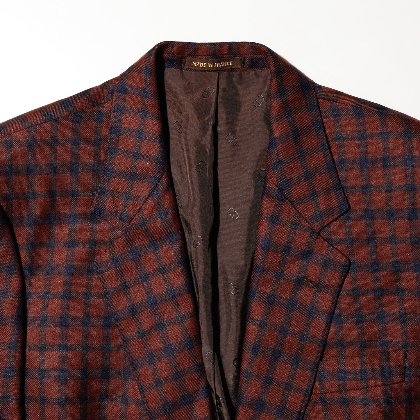 vintage 80's Dior check single tailored jacket