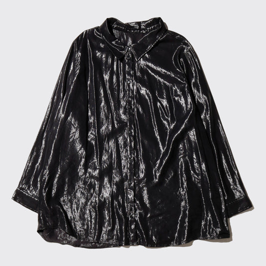 vintage metalic organza shirt