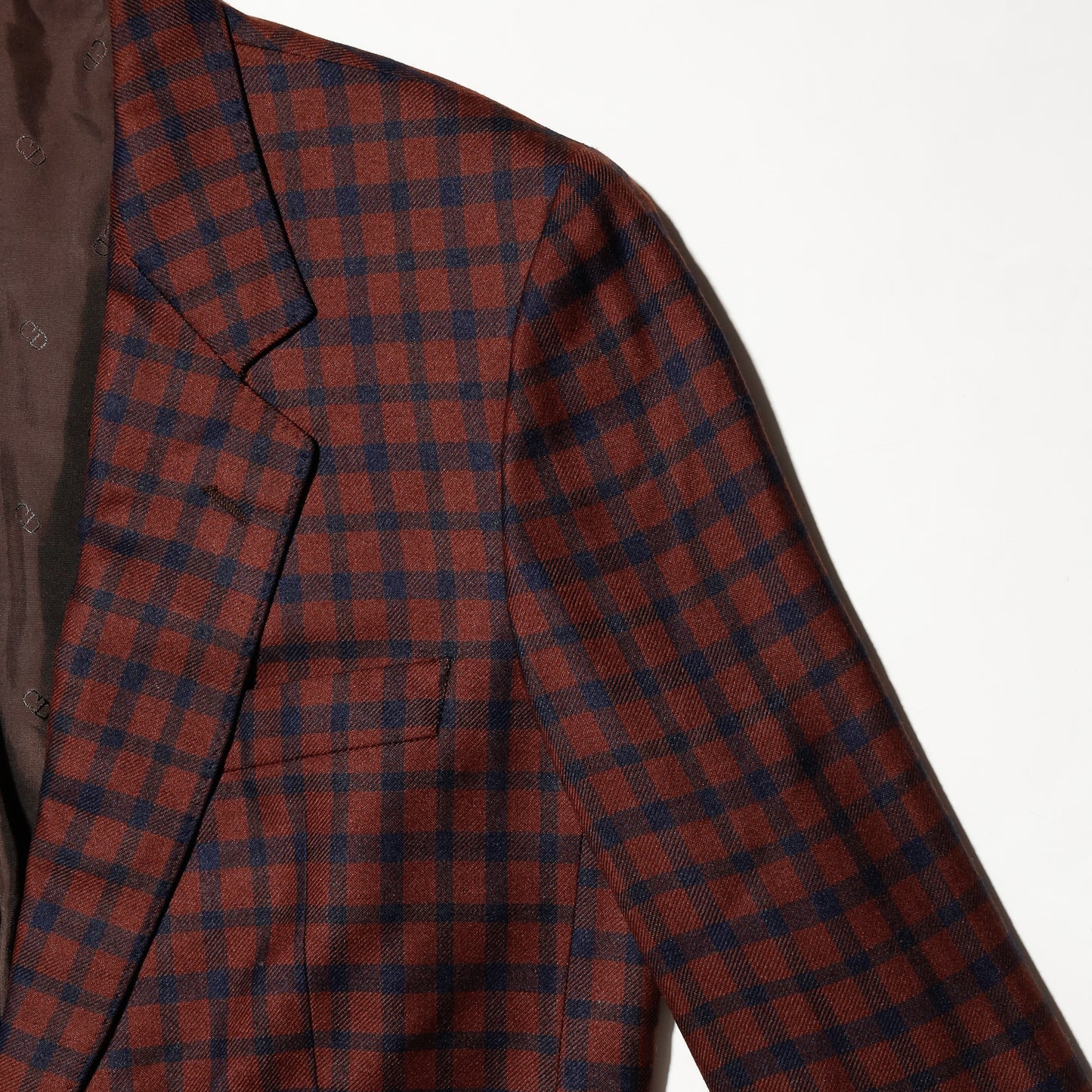 vintage 80's Dior check single tailored jacket