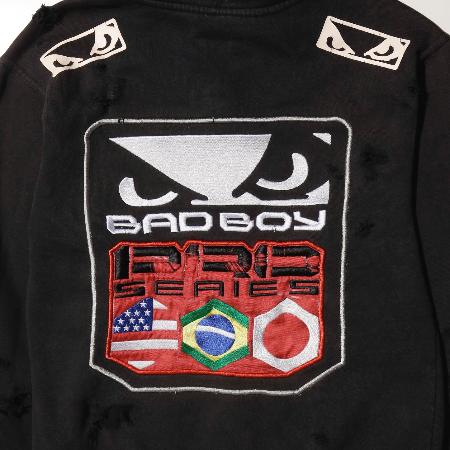 vintage 90's BAD BOY pro series broken hoodie