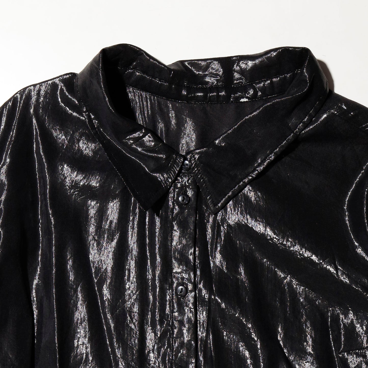 vintage metalic organza shirt