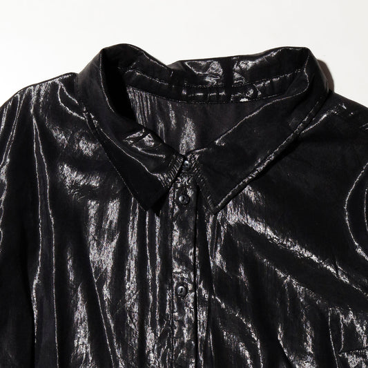 vintage metalic organza shirt
