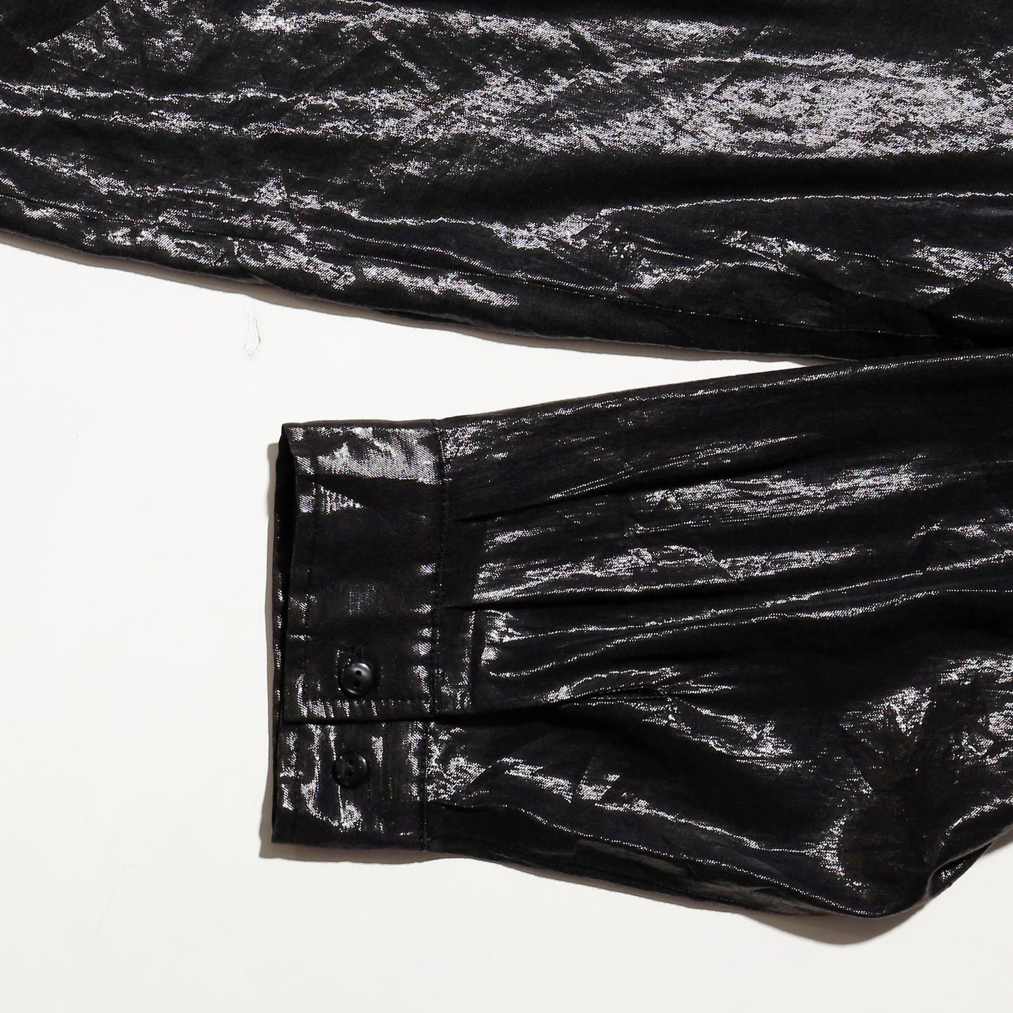 vintage metalic organza shirt