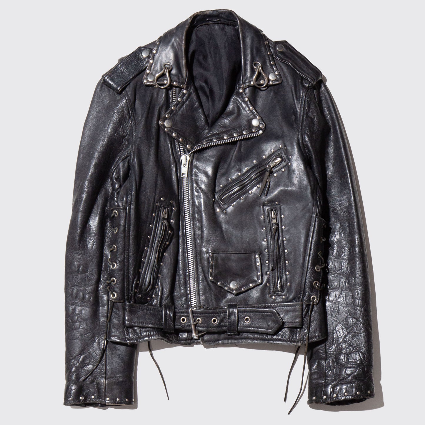 vintage custom leather riders jacket