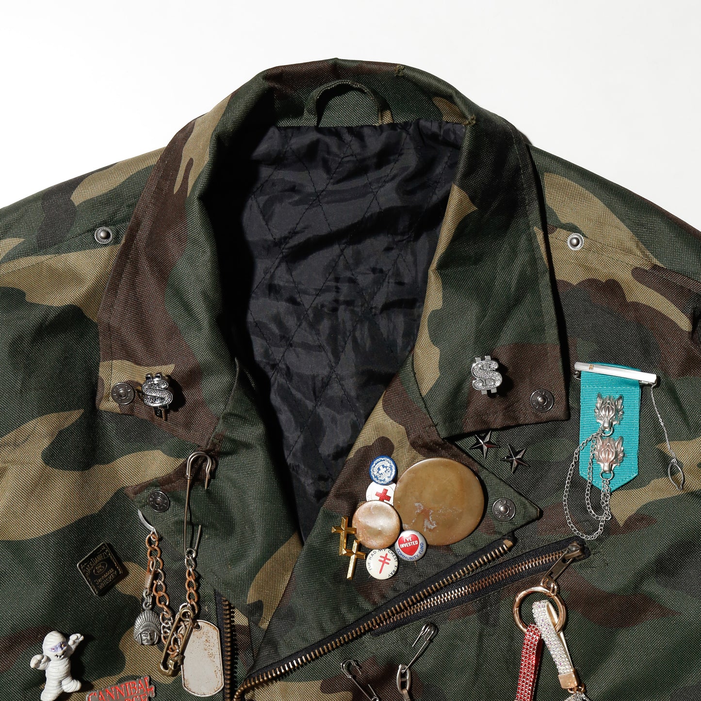 *one-off custom camouflage riders jacket