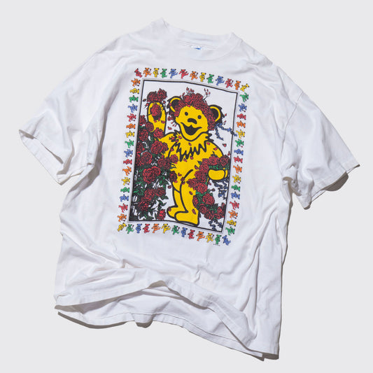 vintage 1992's Grateful Dead dancing bear rose t-Shirt