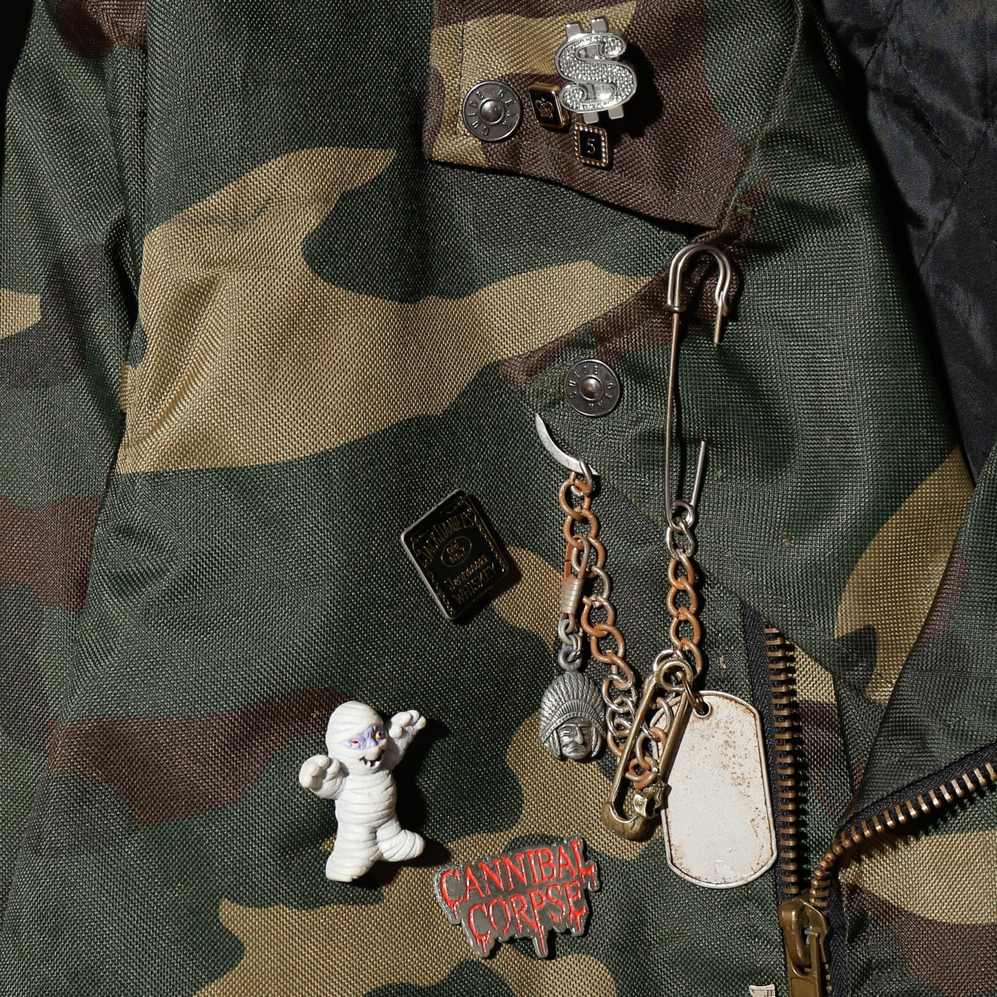 *one-off custom camouflage riders jacket