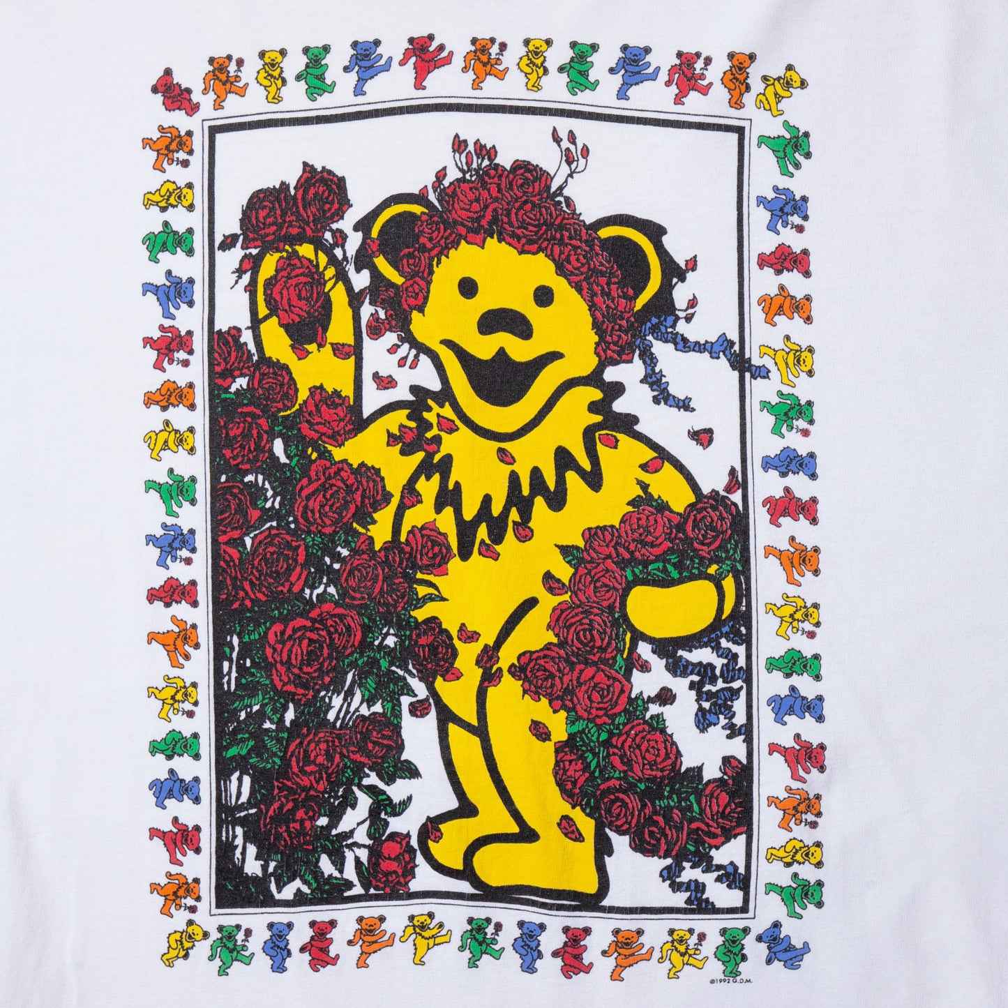 vintage 1992's Grateful Dead dancing bear rose t-Shirt