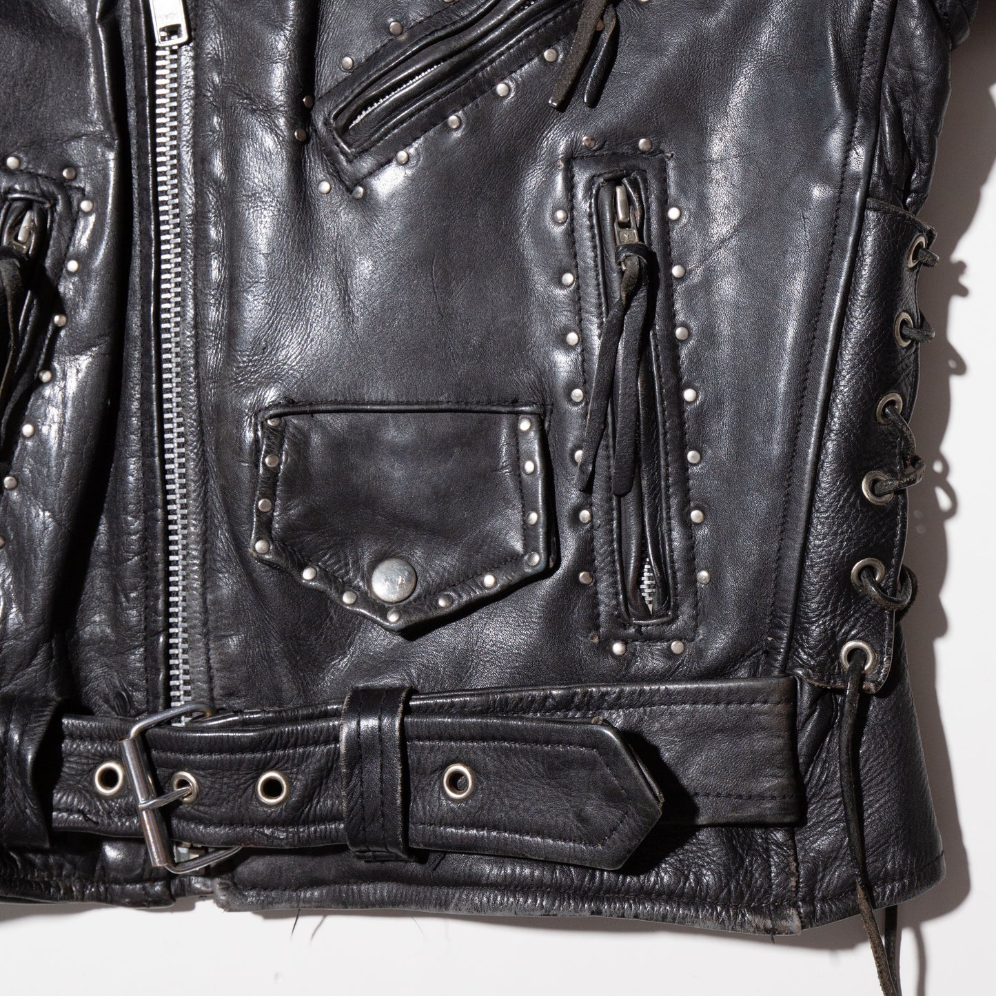 vintage custom leather riders jacket