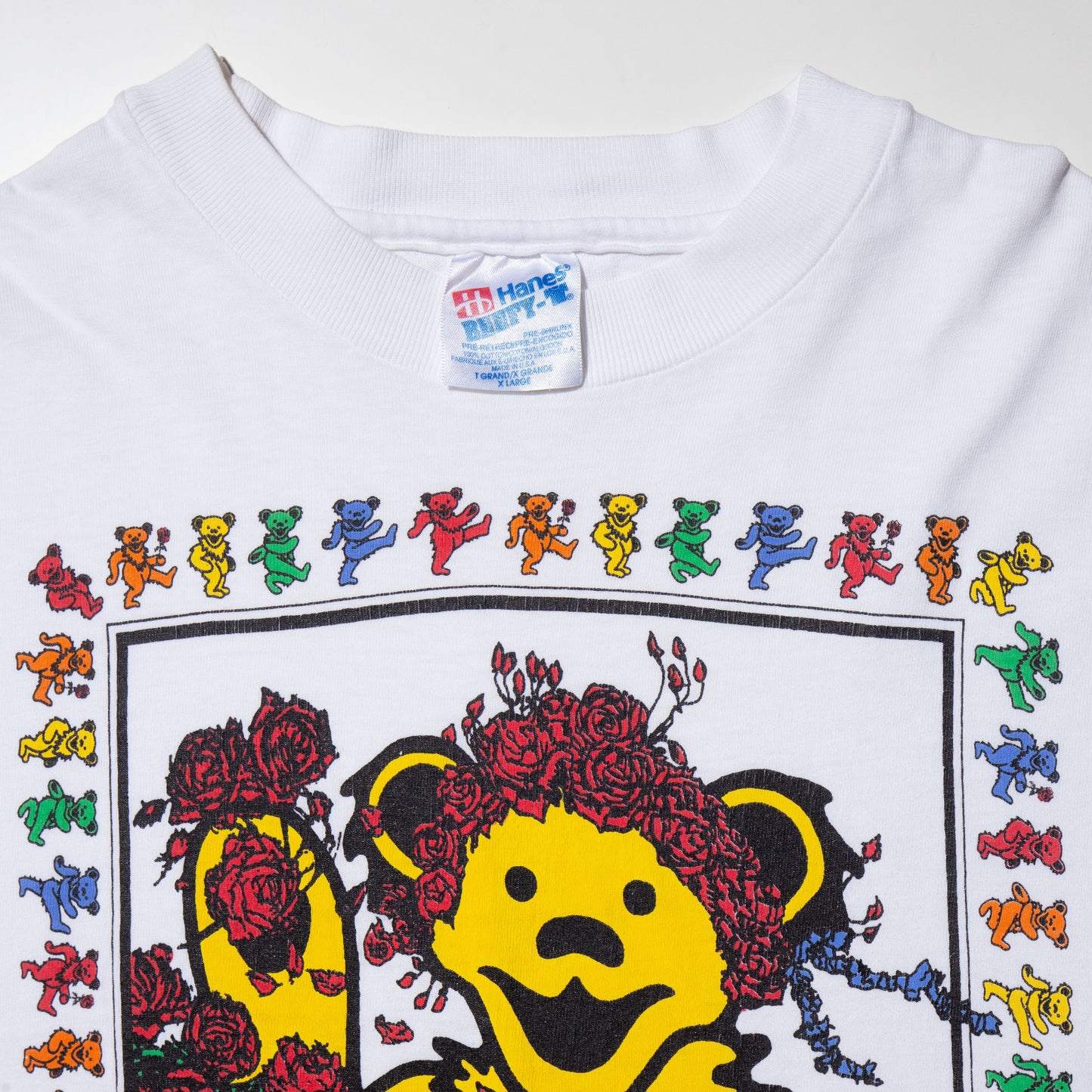 vintage 1992's Grateful Dead dancing bear rose t-Shirt