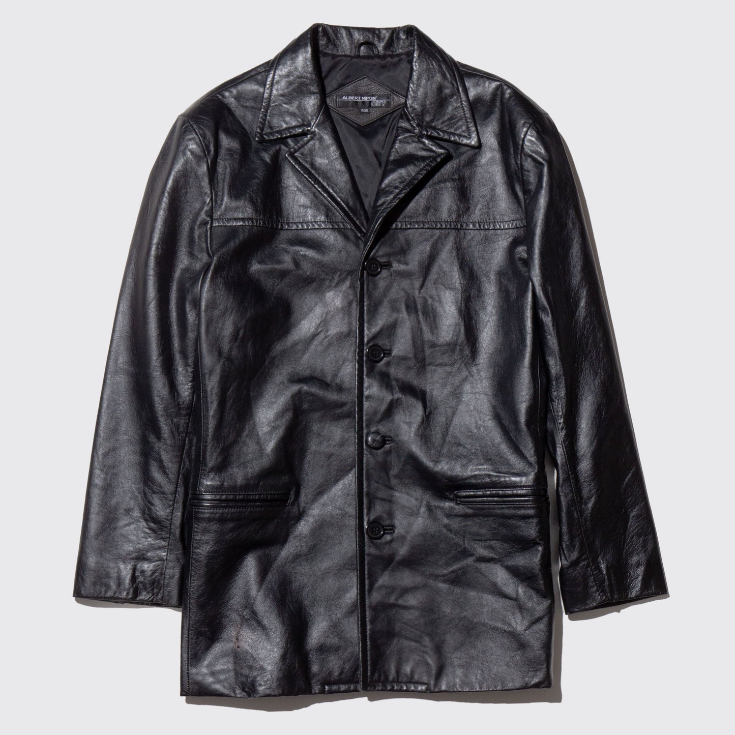 vintage 4b ​​leather coat