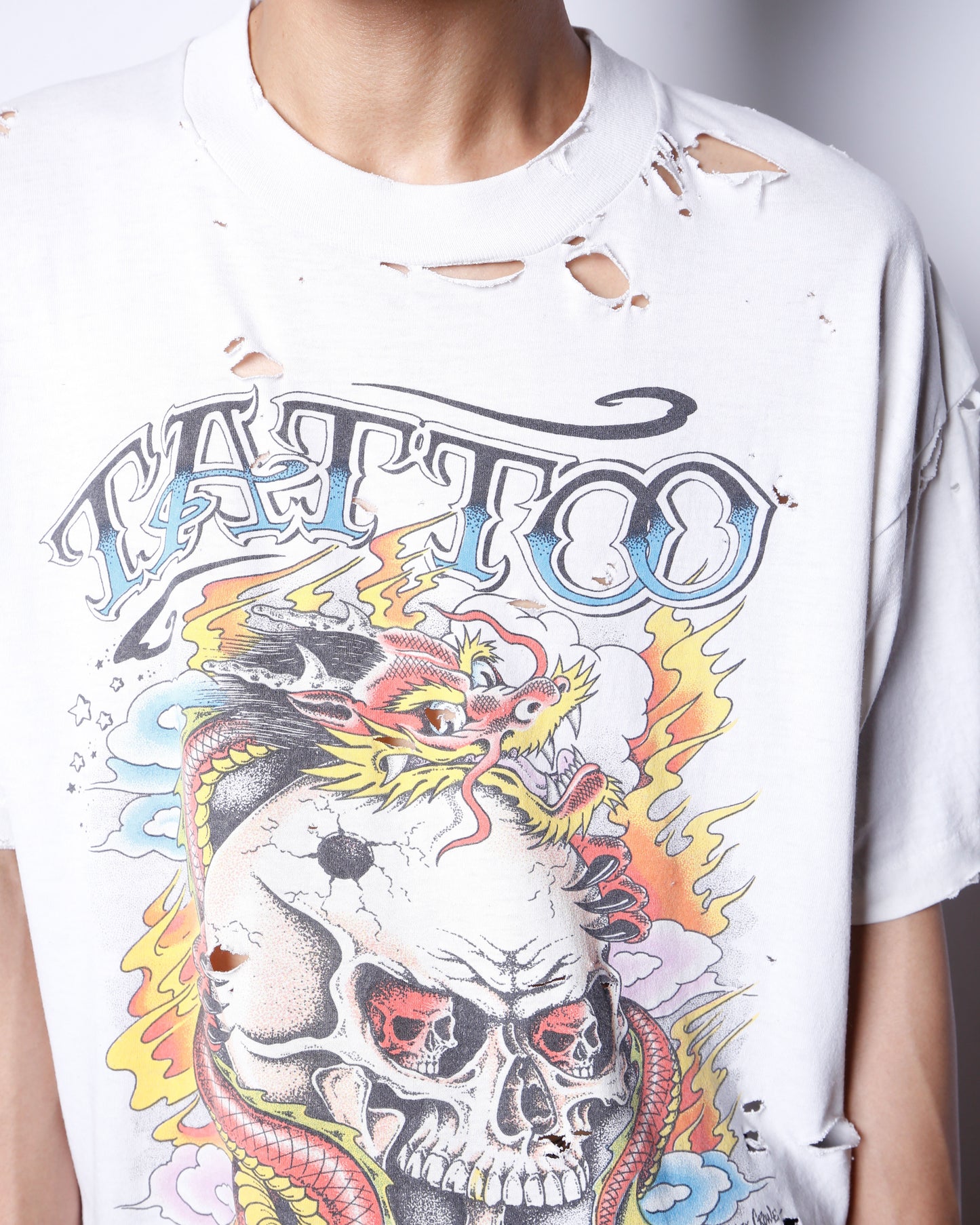 vintage 1988's J.D. Crowe tatto broken t-shirt