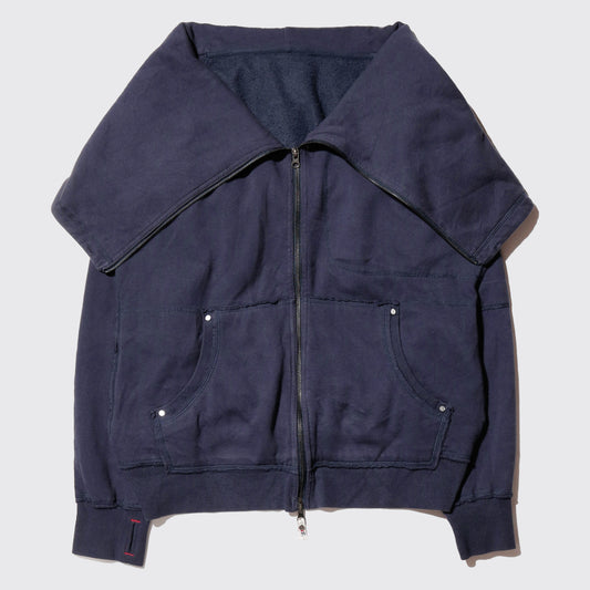 vintage deformed big hood hoodie