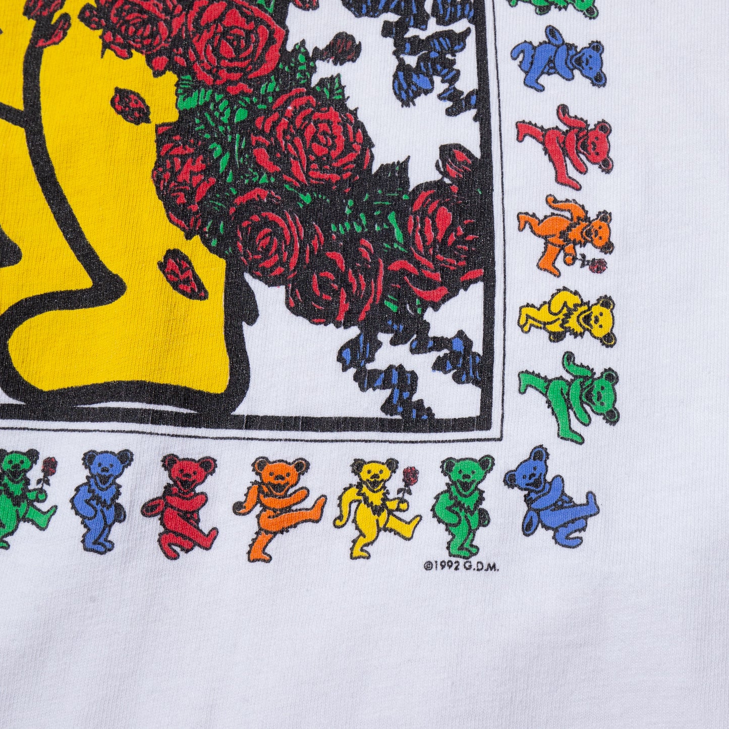 vintage 1992's Grateful Dead dancing bear rose t-Shirt