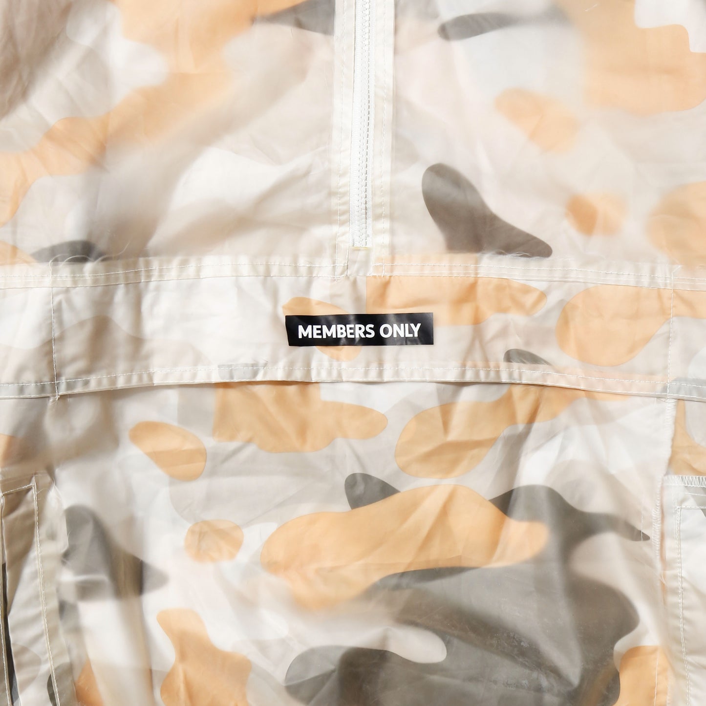 vintage mambers only transparent camo anorack