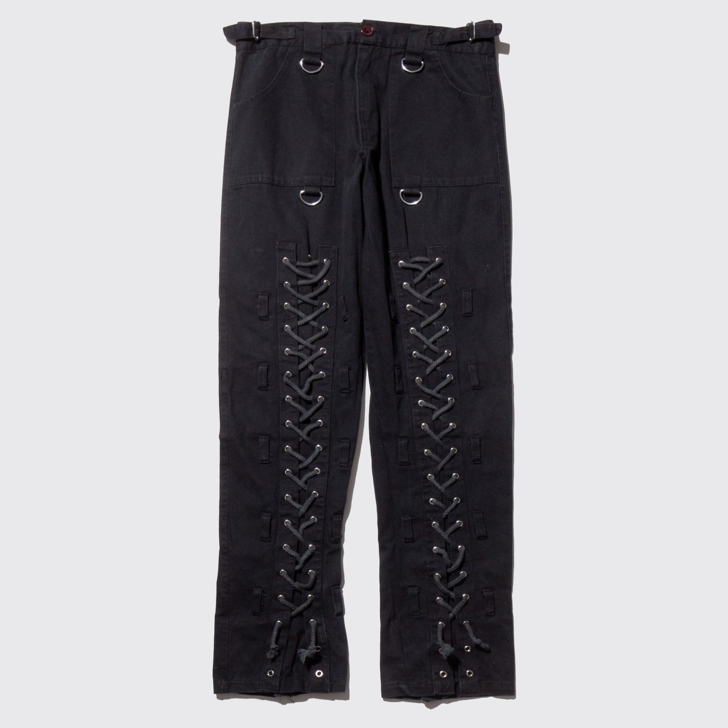 vintage lace up bondage trousers