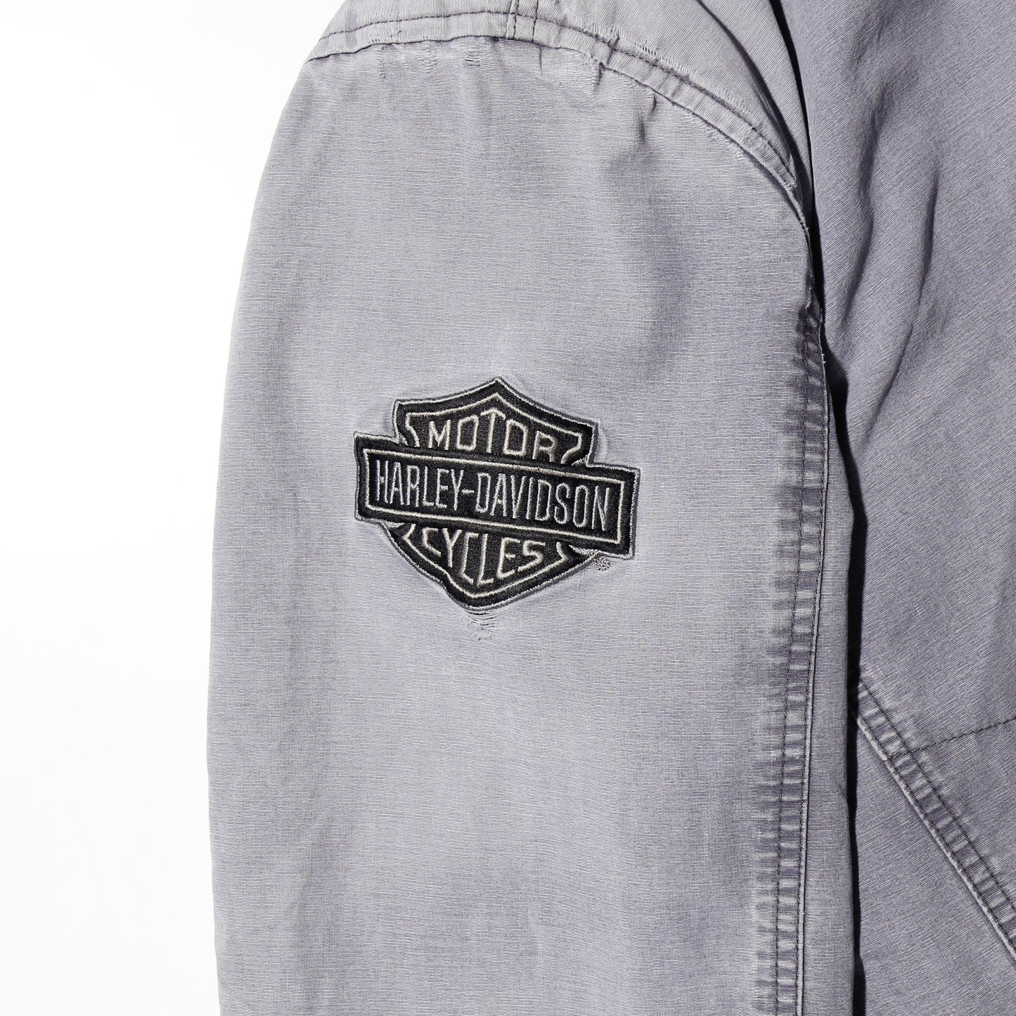 vintage harley-davidson dust broken jacket, with copper badge
