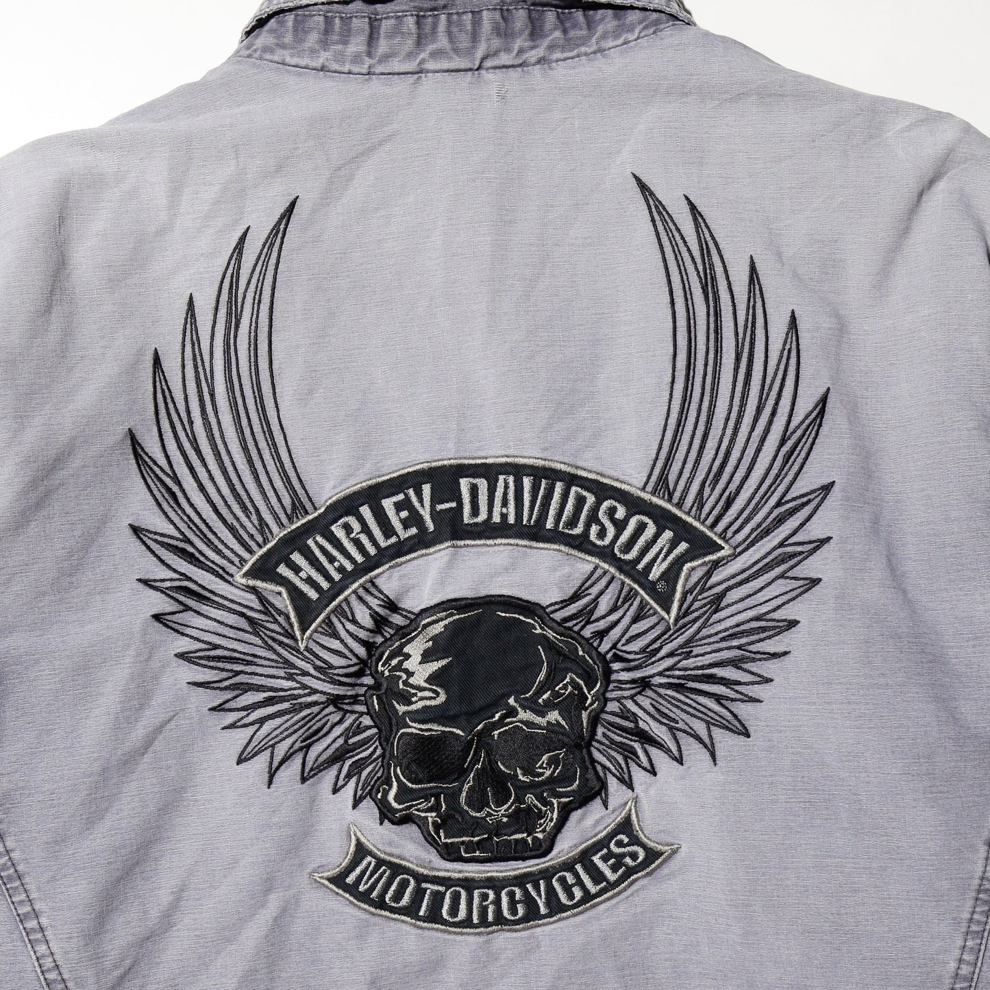 vintage harley-davidson dust broken jacket, with copper badge