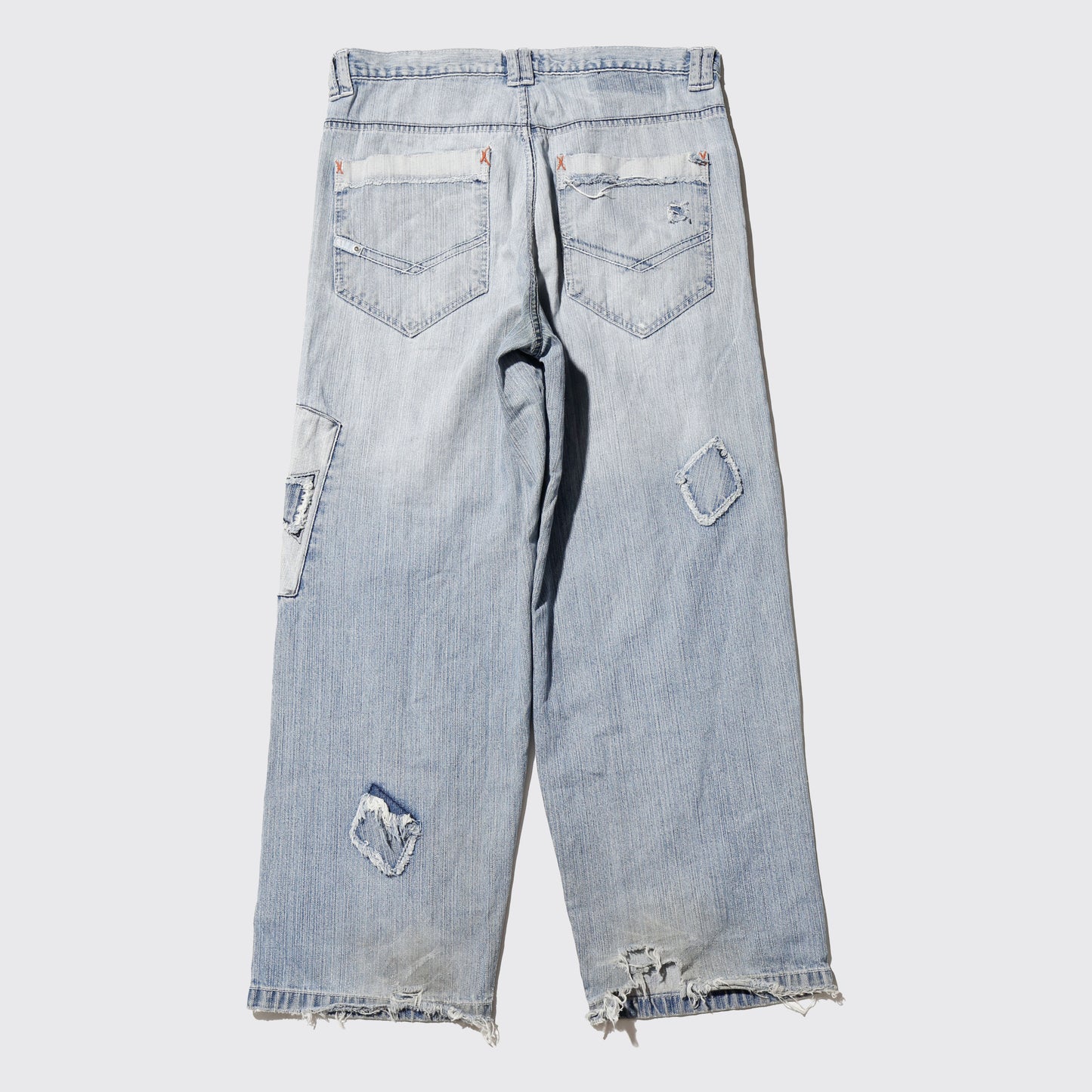 vintage southpole iron cross repaired baggy jeans