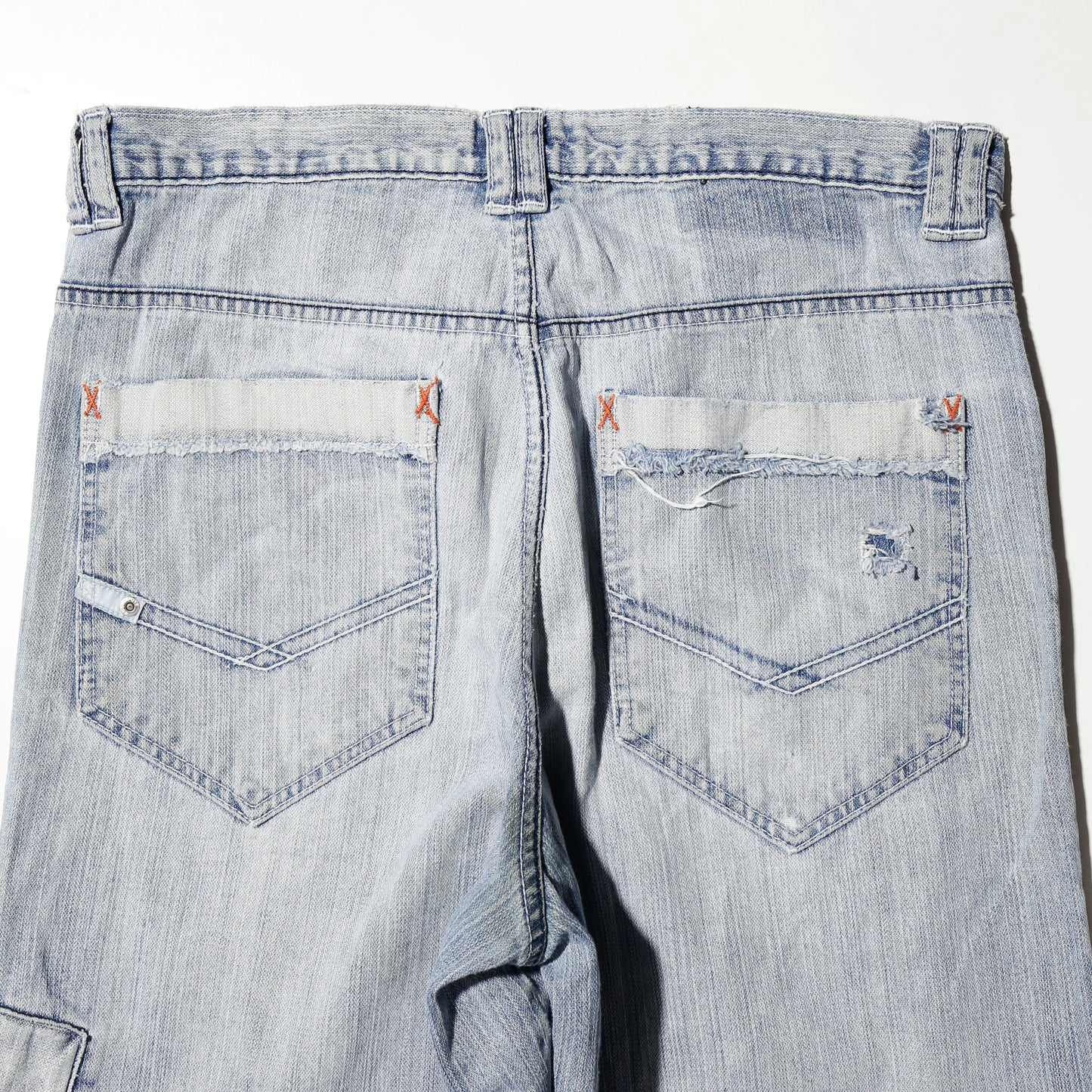 vintage southpole iron cross repaired baggy jeans