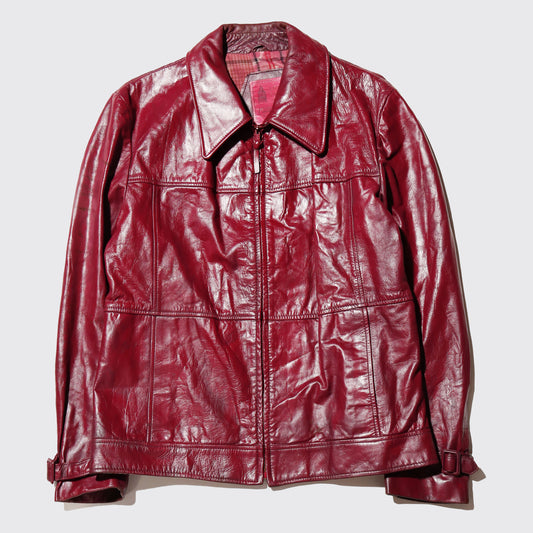 vintage london fog rouge leather jacket