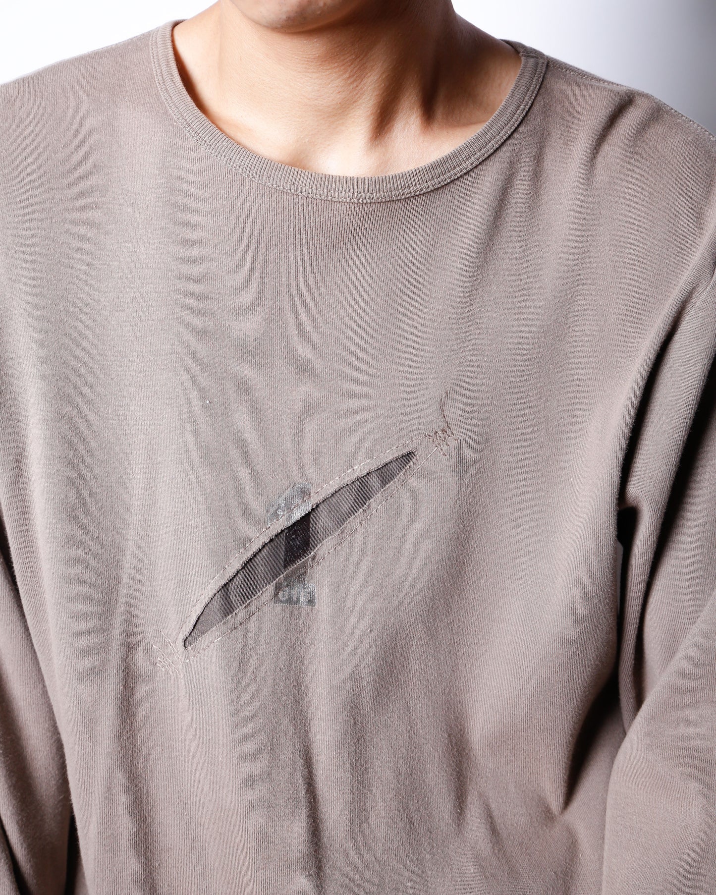 vintage slashed numbering cut sew