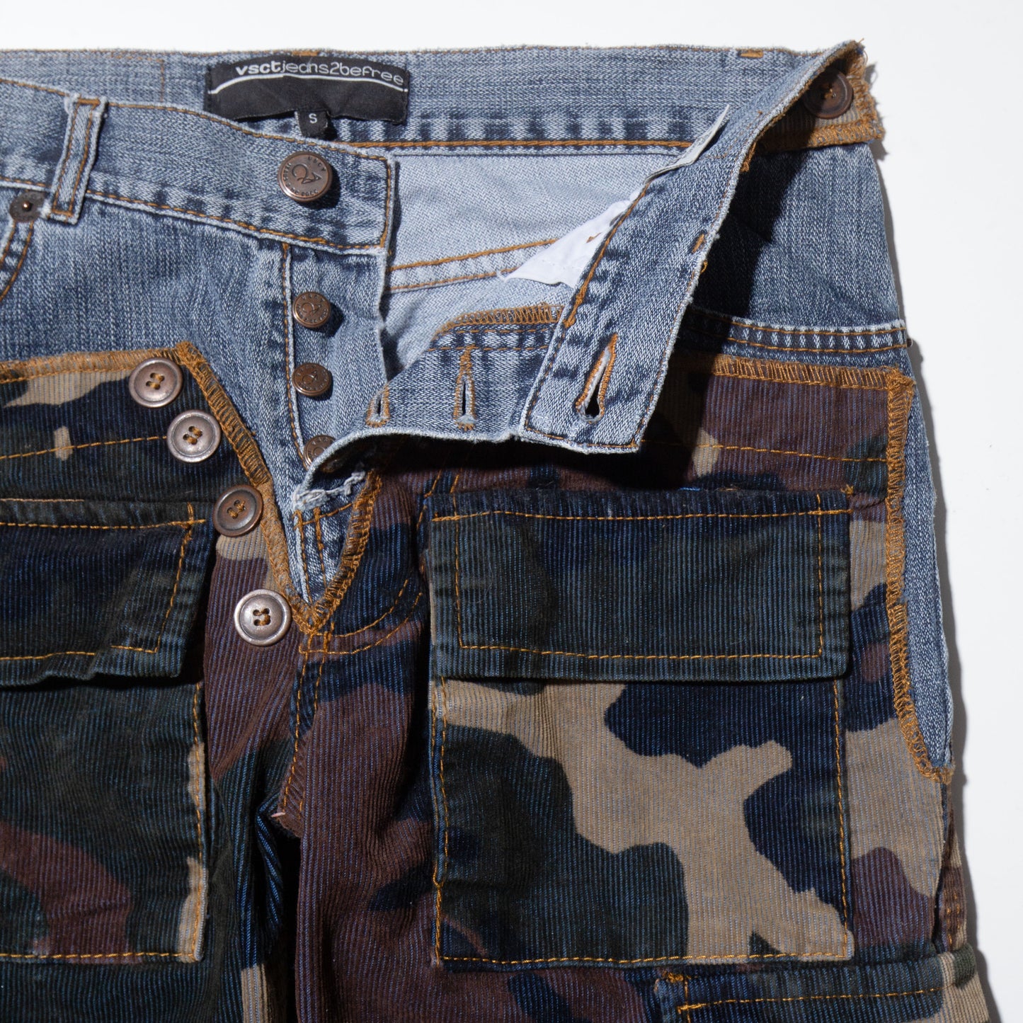 vintage docking camo jeans