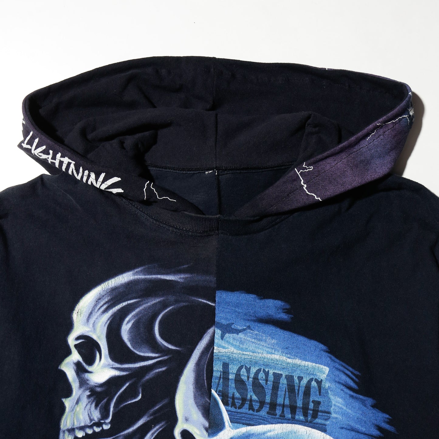 *one-off hybrid hooded cut sew, with detachable gloves