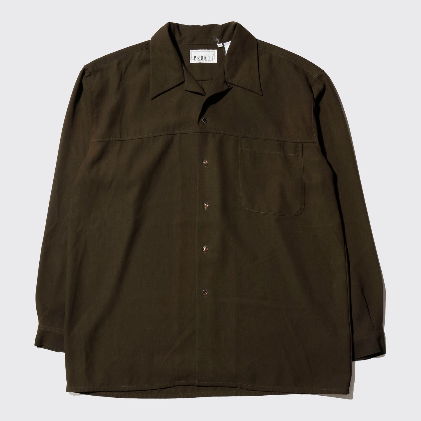 vintage open collar boxy shirt