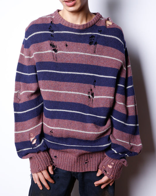 vintage border broken sweater
