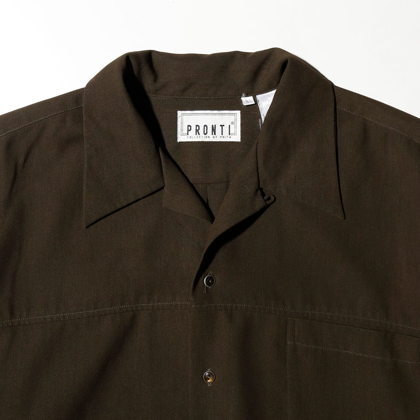 vintage open collar boxy shirt
