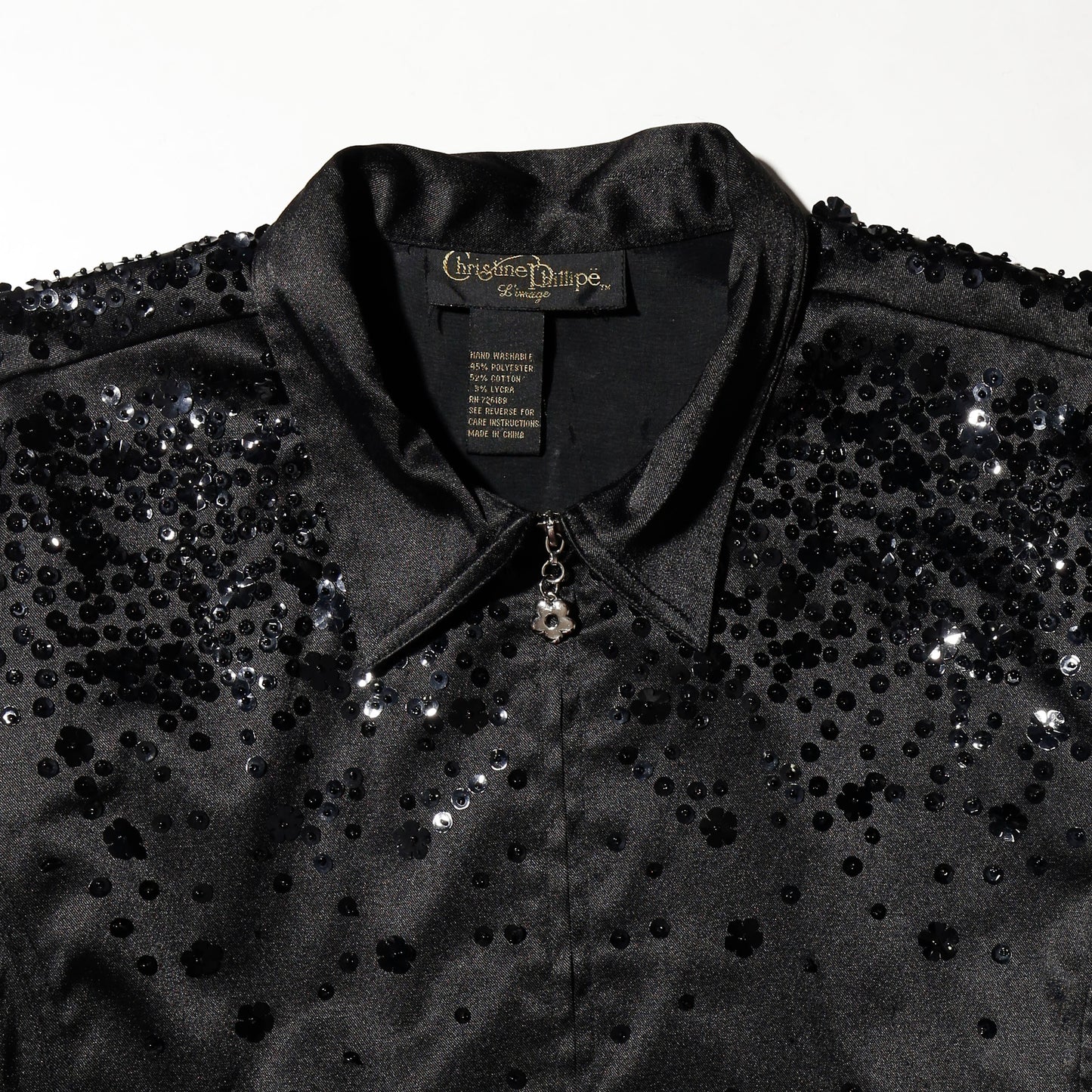 vintage shinny trucker satin jacket