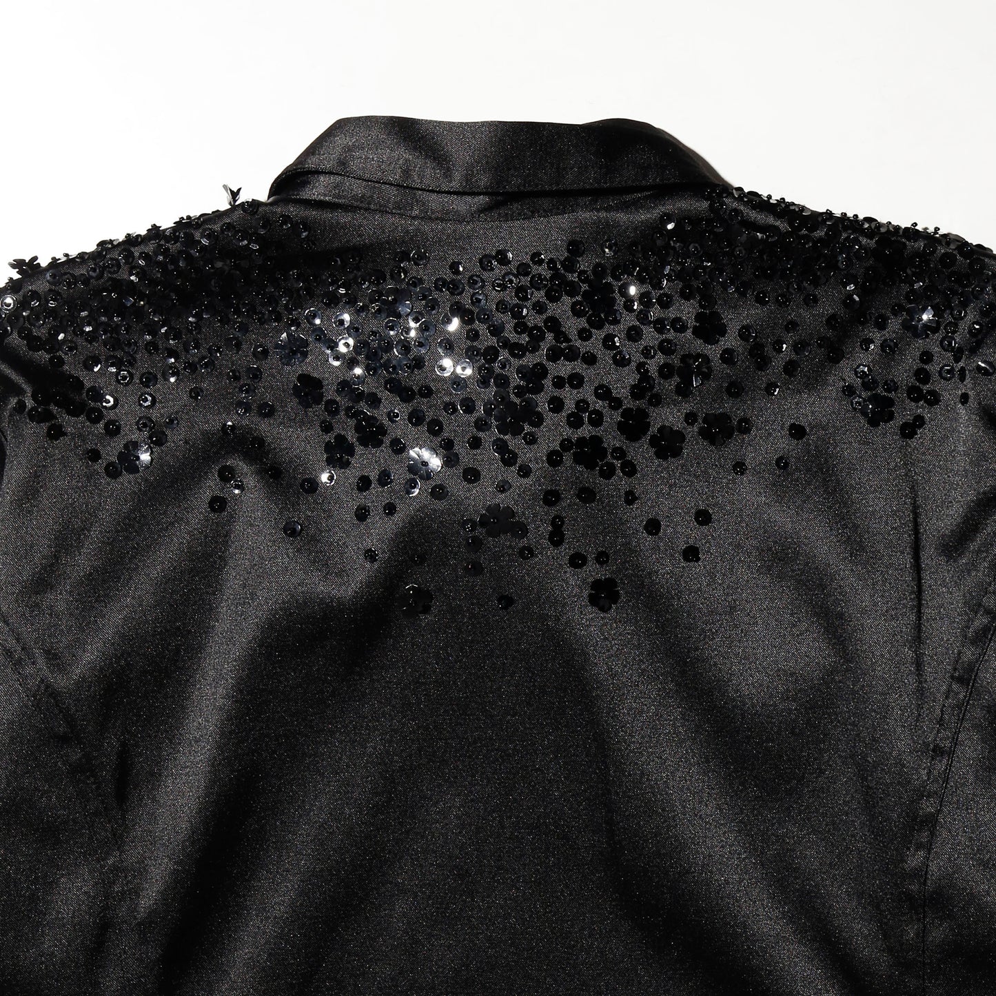 vintage shinny trucker satin jacket