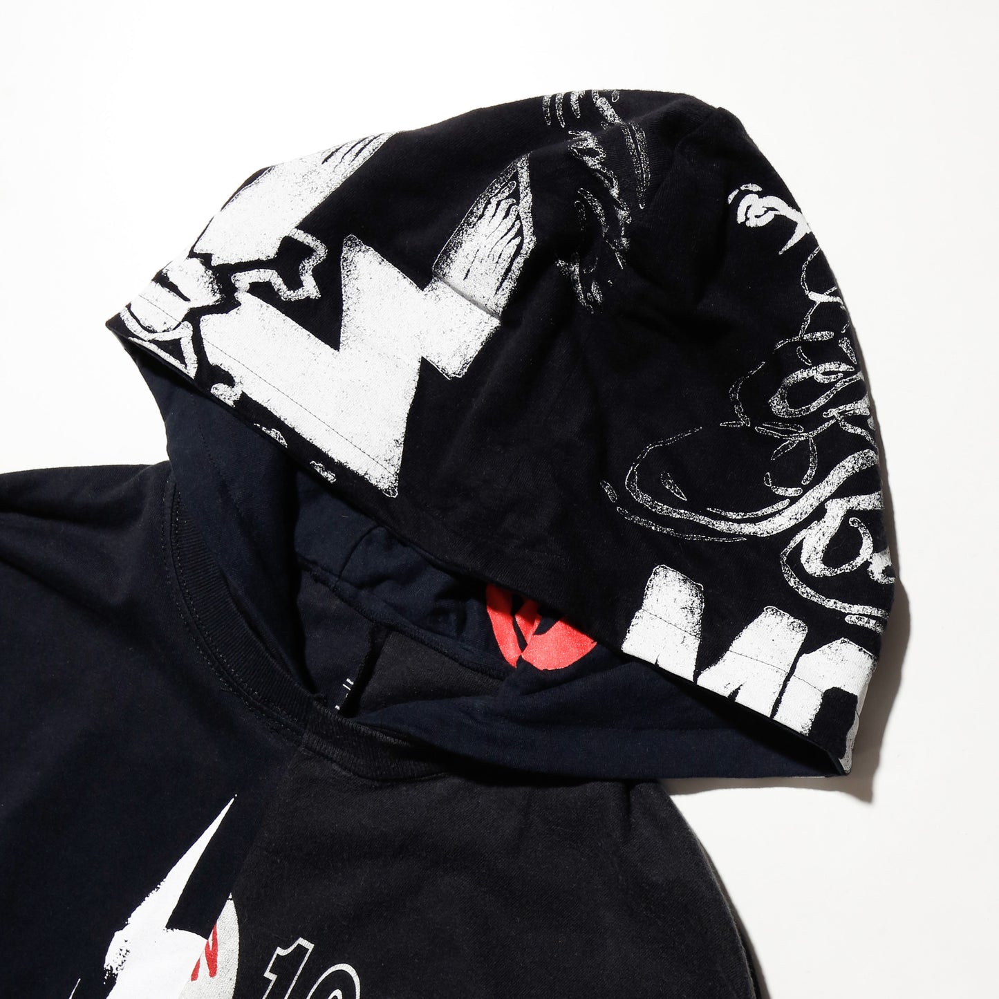 *one-off hybrid hooded cut sew, with detachable gloves