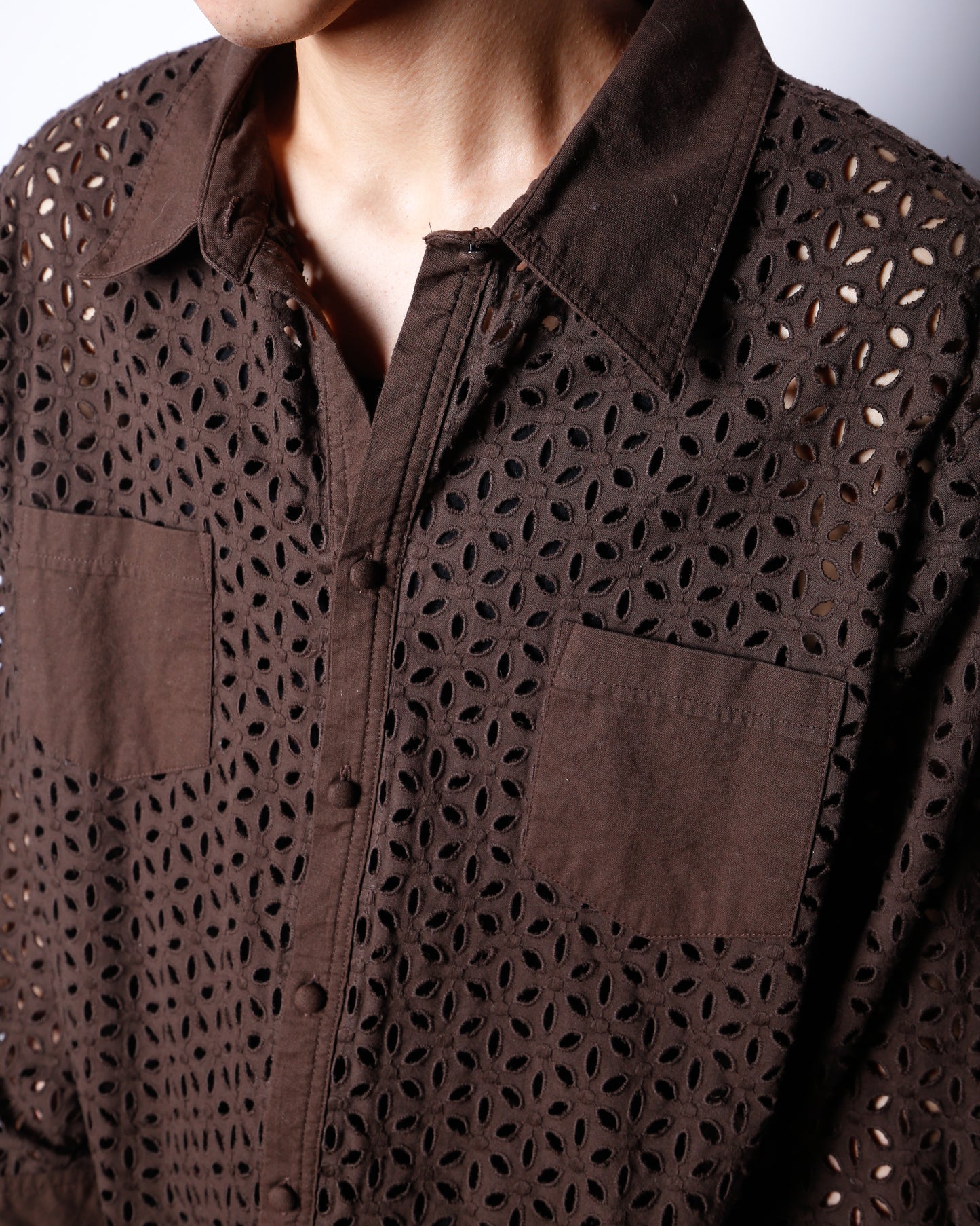 vintage flower eyelet shirt