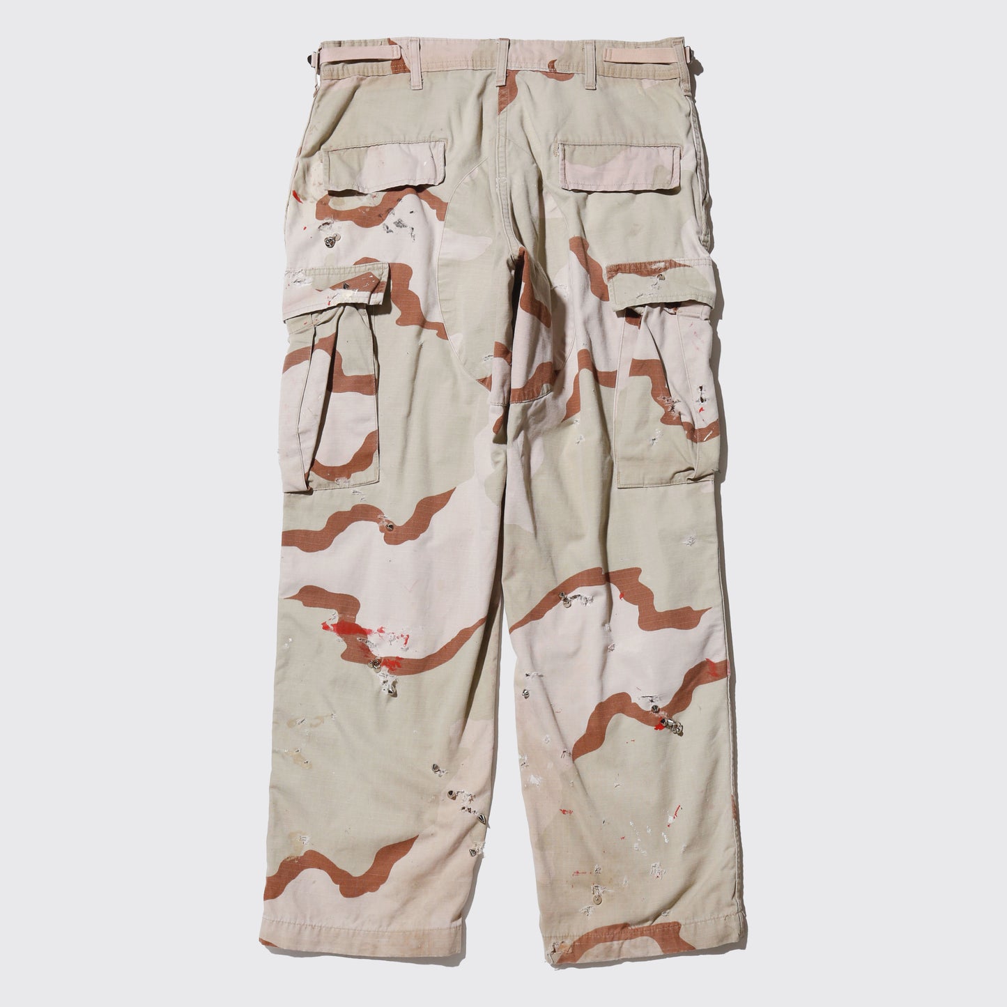 vintage usarmy desert camo studs broken trousers