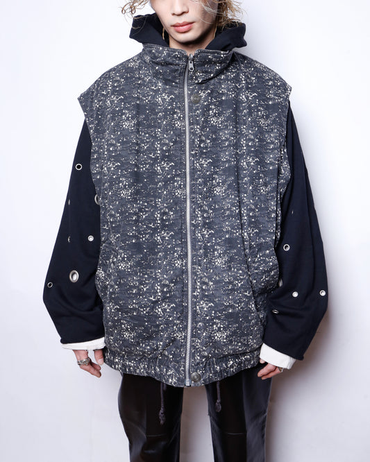 vintage reversible noisy padded vest