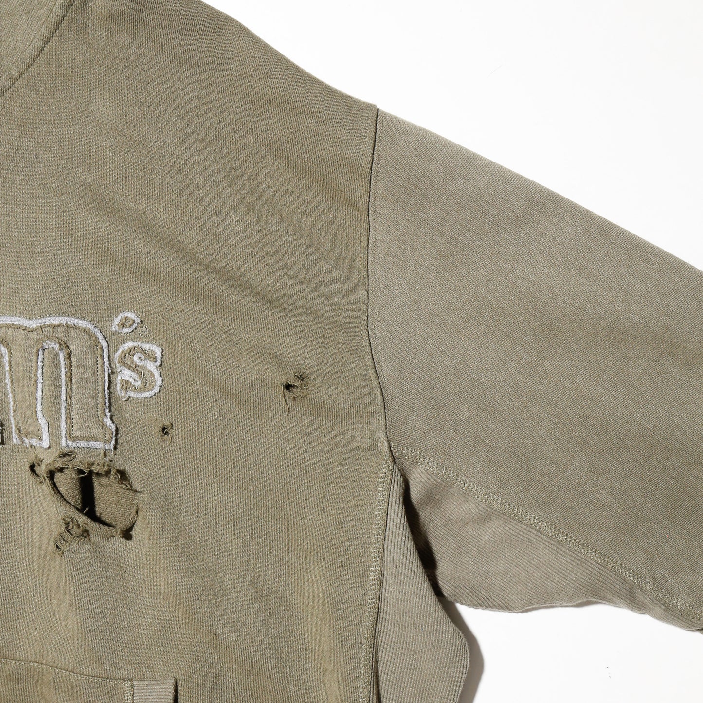 *one-off m&m's broken zip hoodie